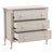 White Wash Ball Leg Transitional Three-Drawer Dresser For Sale - Image 4 of 7