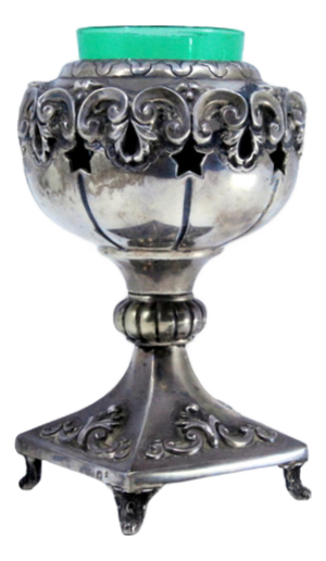 Silver Vase with Reliefs and Cut-Out
