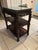 Chinese Antique Chinese Black Lacquer & Mother-of-Pearl Marble Top Tiered Table Late 19th Century | Qing Dynasty Influence For Sale - Image 3 of 12