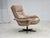 Danish Swivel Armchair in Beige Furniture Fabric, 1970s For Sale - Image 4 of 18