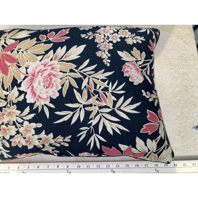 Antique French Floral Fabric Pillow For Sale - Image 4 of 7