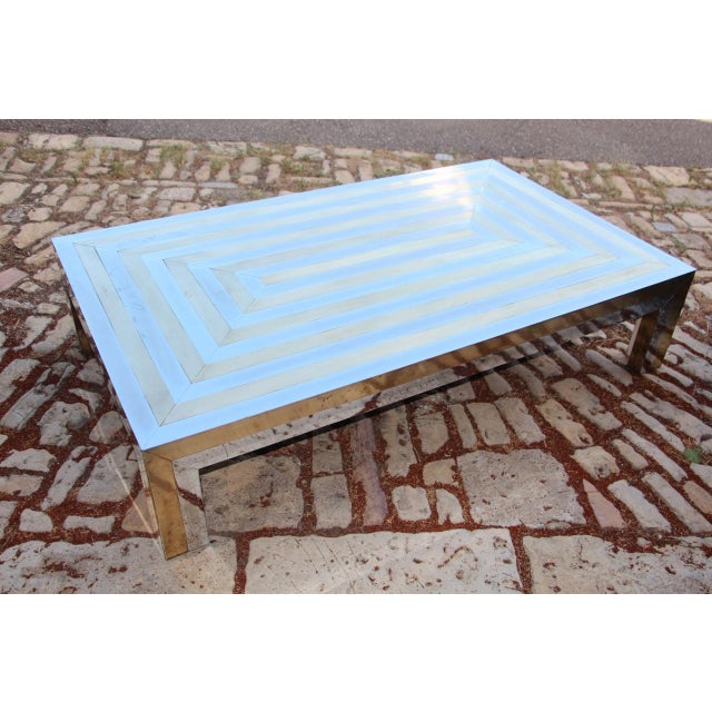 Mid-Century Modern Large Coffee Table by Maison Jansen, 1970s For Sale - Image 3 of 12