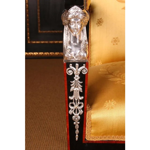 20th Century French Empire Style Garniture Living Room Set, Set of 3 For Sale - Image 4 of 11