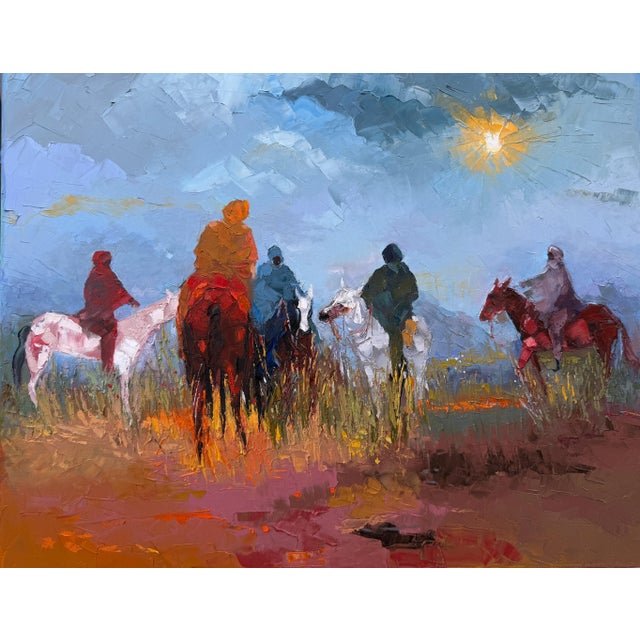 Where Our Paths Converge, Impasto Oil Painting by Godfrey Afebuame (2026) For Sale