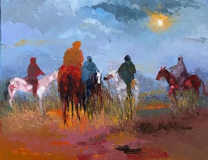 Where Our Paths Converge, Impasto Oil Painting by Godfrey Afebuame (2026)
