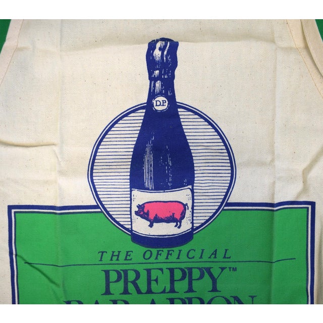 Traditional "The Official Preppy Bar Apron" (New/ Old Stock) For Sale - Image 3 of 4