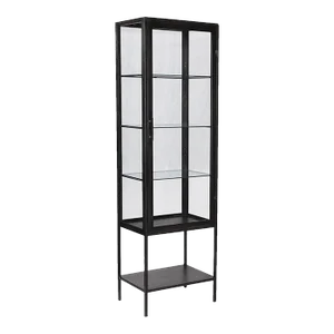 Black Iron & Glass Display Cabinet