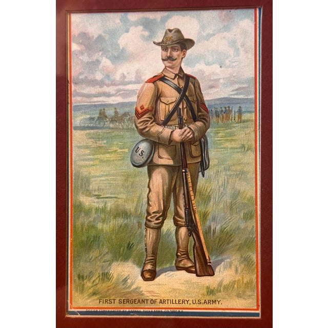 Early 21st Century Framed Harry Alexander Ogden Postcards Us Military Uniformed Commanders 1890-1907 For Sale - Image 5 of 8