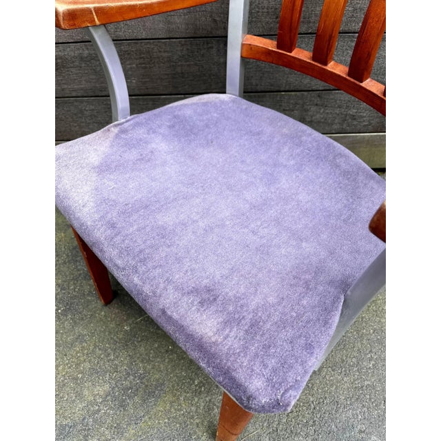 Shaw Walker Aluminum and Wood Armchair, circa 1940 (for restoration) For Sale - Image 11 of 12