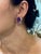 22 Ct Natural Amethyst & 3.60 Ct Pear shape Diamond Stud Earrings, 14KWG, A Pair For Sale In New York - Image 6 of 18