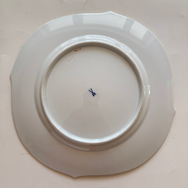 Form Wellenspiel Wasservögel Turquoise Dinner Plate from Meissen, 1990s For Sale - Image 4 of 5