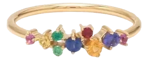 Natural 0.32 cts rainbow sapphire ring gold