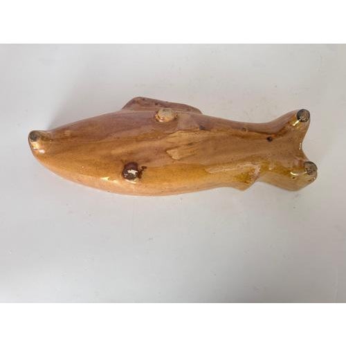 Large Brown Ceramic Vide Poche in a Fish Form, Italy, 1960s For Sale - Image 3 of 9