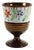 C. 1850's Copper Lusterware Raised Cup Chalice Goblet Enameled Flowers For Sale