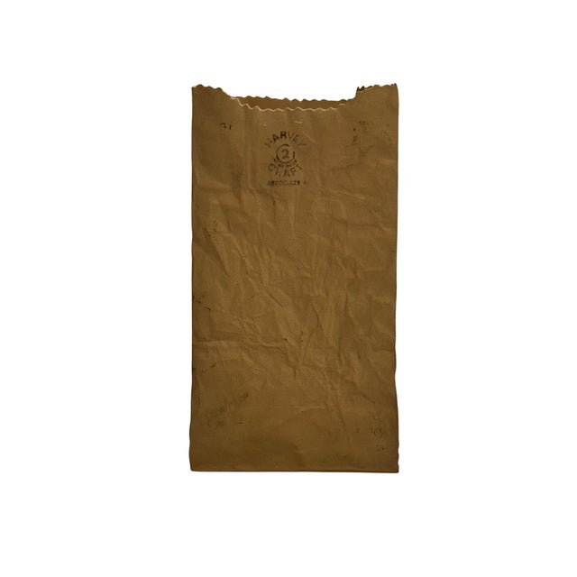 Michael Harvey "Paper Bag" Ceramic Vase, Crinkle Craft Collection For Sale - Image 4 of 9