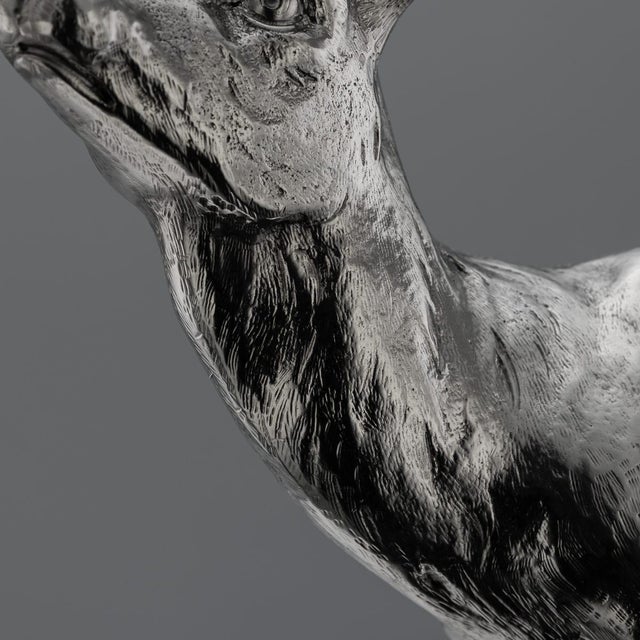 20th Century German Silver Statues of a Reindeer, Hanau, 1920s For Sale - Image 16 of 18