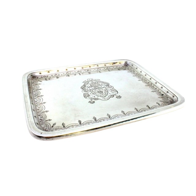 Silver Silver Ticket Booth with Engraved Garlands and Central Coat of Arms For Sale - Image 8 of 8