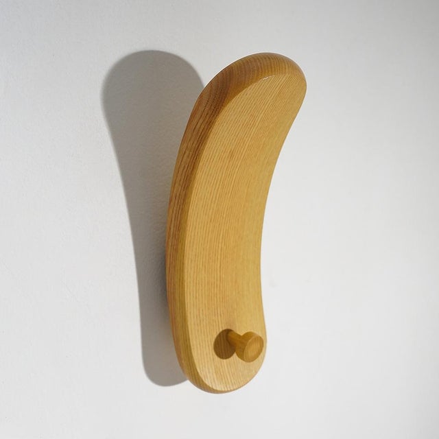 Wood Spatola Wall Coat Hangers by De Paz, Durbino, Lomazzi for Fiarm, 1970s, Set of 2 For Sale - Image 7 of 14