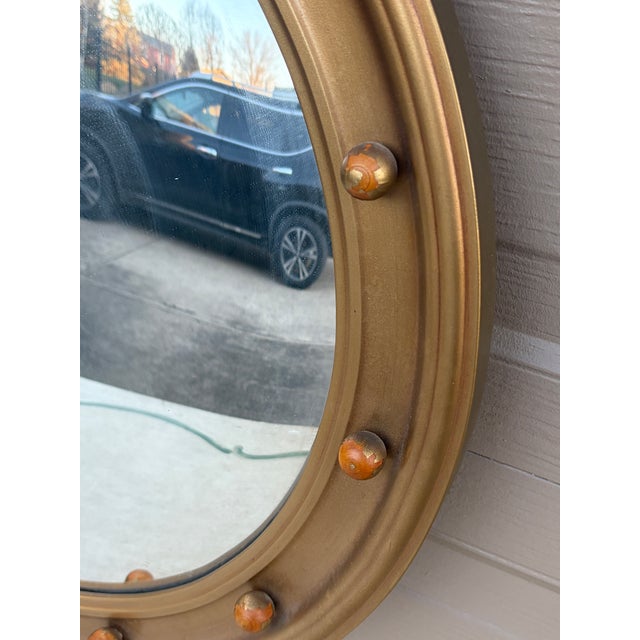 Mid 20th Century American Federal Giltwood Eagle Bullseye Convex Mirror For Sale In South Bend - Image 6 of 11