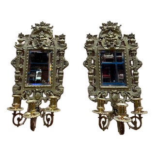 Napoleon III Bronze Mirrors, Set of 2 For Sale