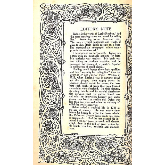 Traditional "A Journal of the Plague Year" Defoe, Daniel For Sale - Image 3 of 6
