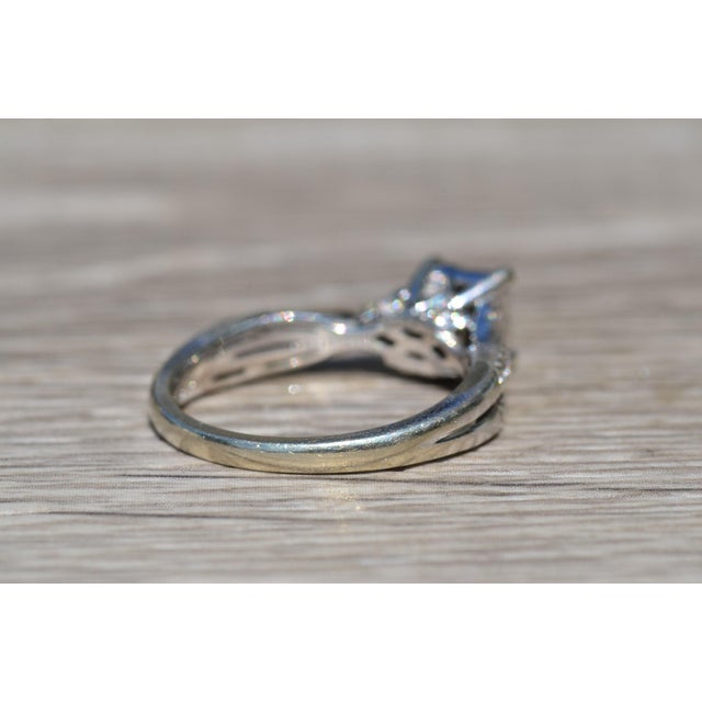 1990s The Weston: Mystery Set Engagement Ring with Split Crossed Shank For Sale - Image 5 of 10