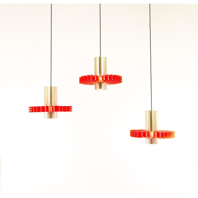 Metal Vintage Priest Collar Pendants by Claus Bolby for Cebo Industri, 1960s, Set of 3 For Sale - Image 7 of 11