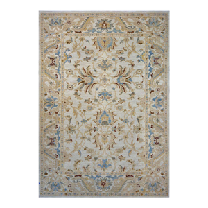 Persian Sultanabad Masters Wool 10x14 Red, Light Blue & Ivory Handmade Area Rug #1143032 Persian