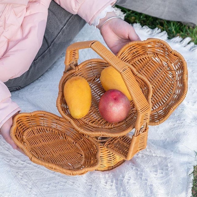 2020s Folding Rattan Basket For Sale - Image 5 of 7