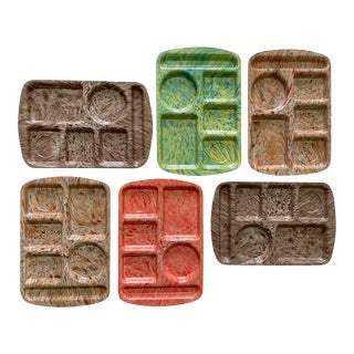 Mid-Century Tv Dinner Trays - Set of 6 For Sale