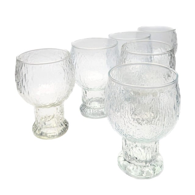 1970s Vintage Indiana Glacier Beer Glass Goblets, Set of 6 For Sale - Image 5 of 10