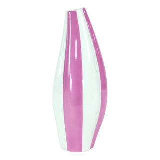 Pink & White Porcelaine Vase from Royal Dux, 1960s For Sale