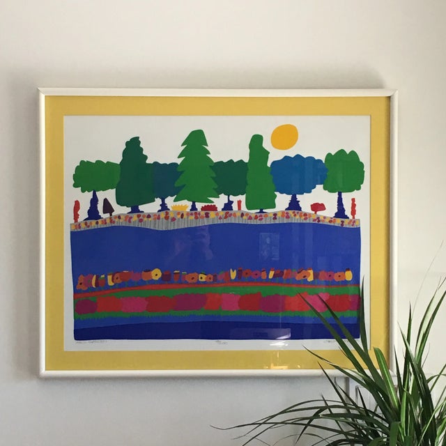 Printmaking Materials 1980s Gelakoska Postmodern Numbered Print by Daniel C. Gelakoska, Framed For Sale - Image 7 of 9