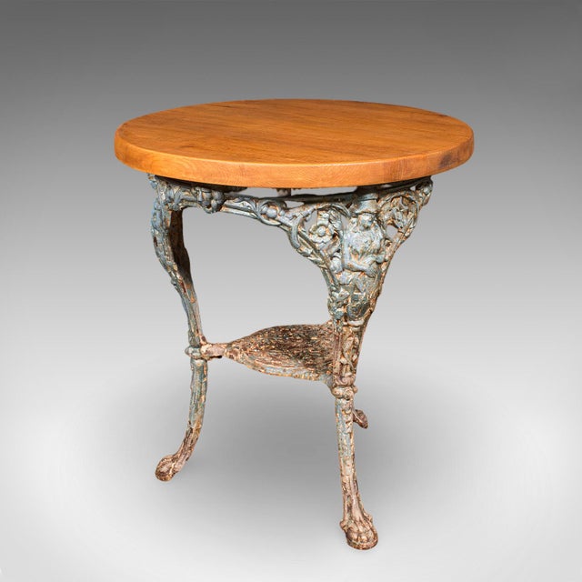 Victorian Antique Tavern Table, English, Pine, Cast Iron, Britannia, Pub, Victorian, 1880 For Sale - Image 3 of 12