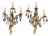 Vintage Louis XV Romantic French Bronze Wall Sconces Crystal Lighting, 1950s, Set of 2 For Sale
