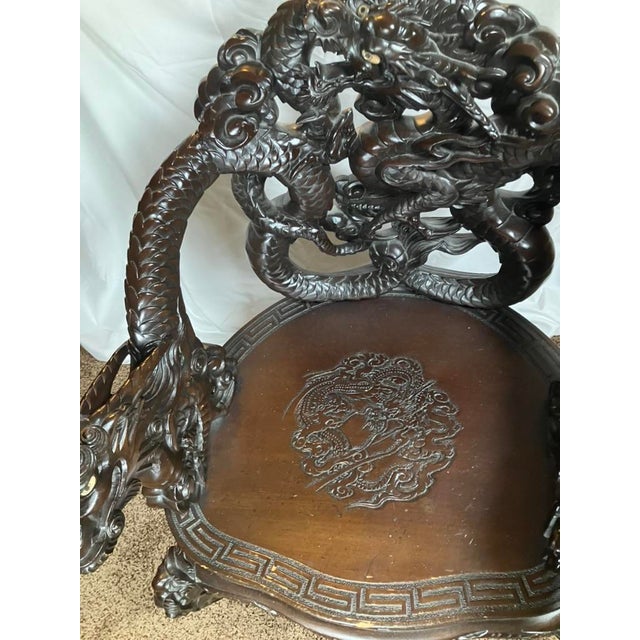 Late 19th Century Antique Hand Carved Chair For Sale - Image 14 of 17