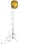Vintage floor lamp, by Smith & Victor. The adjustable aluminum tripod base supports the yellow enameled shade, with it's...