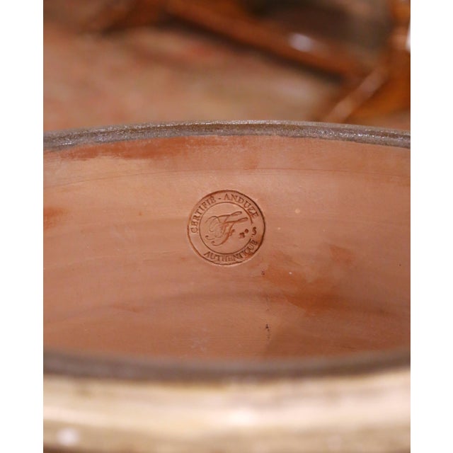 Ceramic Pair of French Antiqued Anduze Terracotta Garden Vases From Terre Figuière For Sale - Image 7 of 14