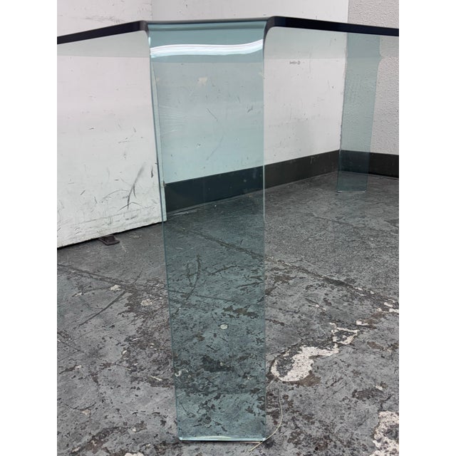 Transparent Vittorio Livi for Fiam Ragno Glass Dining Table For Sale - Image 8 of 13