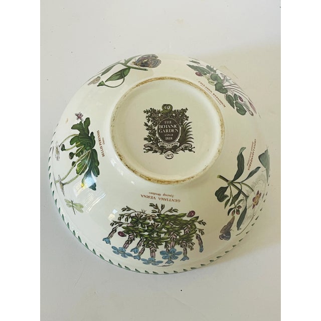 1970s Vintage Botanical Ceramic Bowl With Butterflies English For Sale - Image 5 of 6