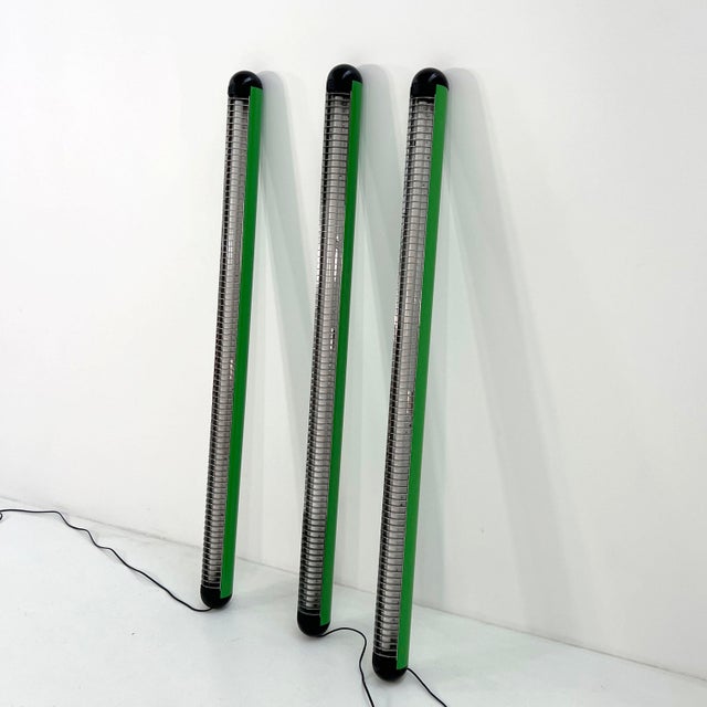 Green Tube Neon Lamp, 1980s, in Good conditions. Designed 1980 to 1989 European Plug (up to 250V).The wiring of this item...