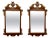 Pair of English Rococo -Mid Georgian Chippendale Mirrors Giltwood and Walnut Burl Gilt Rococo accents; Rocaille, Scrolling...