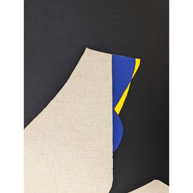 Emmanuel Araujo "Bourges" Contemporary Blue, Yellow & Black Geometric Abstract Painting, 2018 For Sale - Image 9 of 10