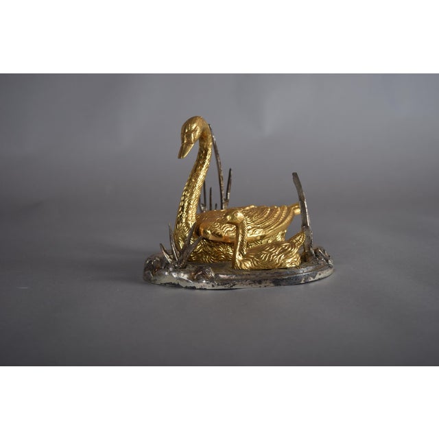Vintage Bronze Swan and Cygnet Box, 1950s-1960s For Sale - Image 3 of 14