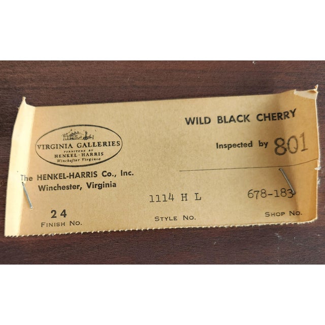 Wood Henkel Harris Wild Cherry Corner Cabinet For Sale - Image 7 of 7