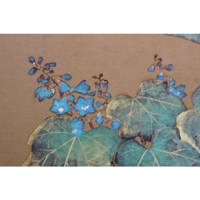 Japanese Paulownias & Chrysanthemums Lithograph After Sakai Hoitsu 31" For Sale - Image 12 of 13