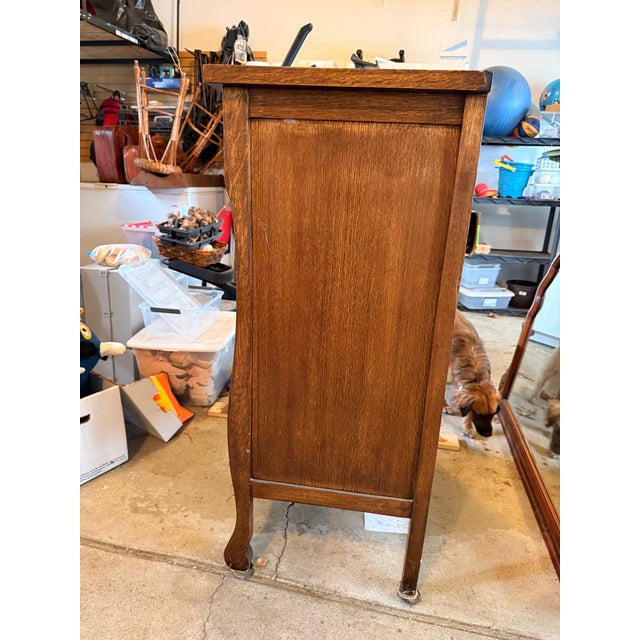 Vintage Tall Wood Dresser For Sale - Image 4 of 6