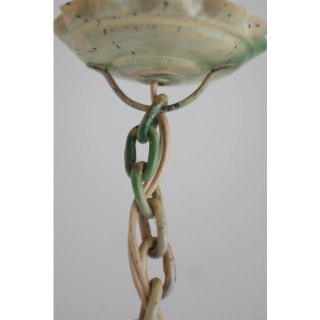 1950s 1950s Half Moon Leaf Decorated Outdoor Pendant For Sale - Image 5 of 8