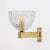 1940s Art Deco Brass and Pelugoso Murano Glass Sconces from Seguso Vetri Darte, 1940, Set of 2 For Sale - Image 5 of 8