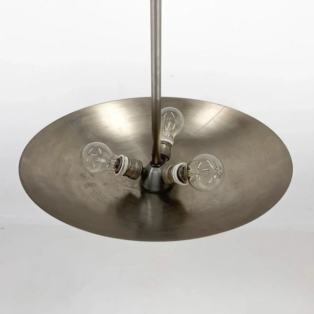 Chrome Pendant Light attributed to Franta Anyz, Czechoslovakia, 1930s For Sale - Image 12 of 13